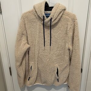 Sherpa Fleece Hoodie in Beige